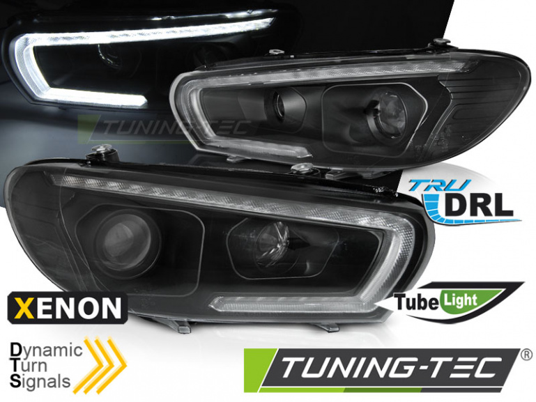 Xenon LED Tagfahrlicht  Scheinwerfer für VW Scirocco III 08-14 schwarz dynamisch